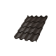 Металлочерепица МП Монтерроса-S (VALORI-20-DarkBrown-0.5)