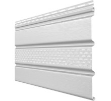 Виниловый софит Grand Line Classic Standart частично перфорированный белый