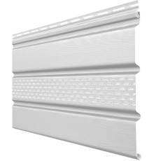 Виниловый софит Grand Line Classic Standart частично перфорированный белый
