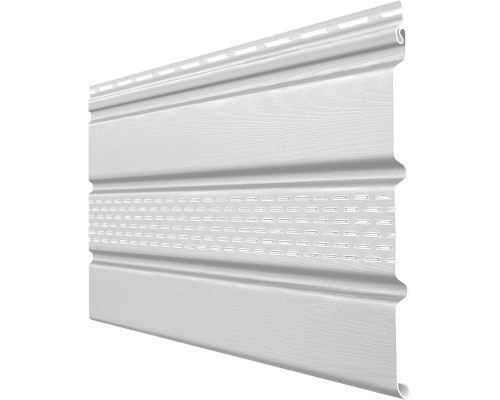 Виниловый софит Grand Line Classic Standart частично перфорированный белый
