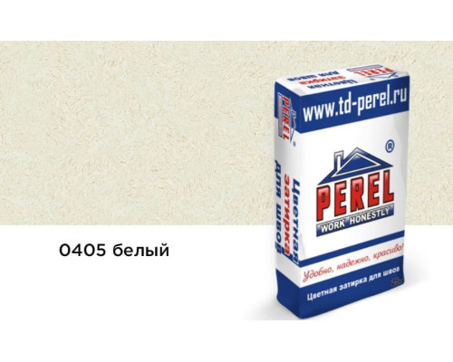 Цветная декоративная затирочная смесь Perel RL белая Зима