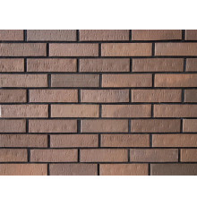 Клинкерный кирпич Керма Premium одинарный 1 НФ Коричневый рифленый