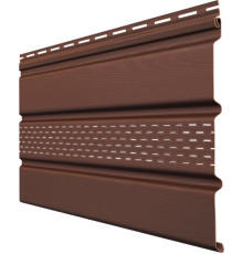 Виниловый софит Grand Line Classic Standart частично перфорированный шоколадный