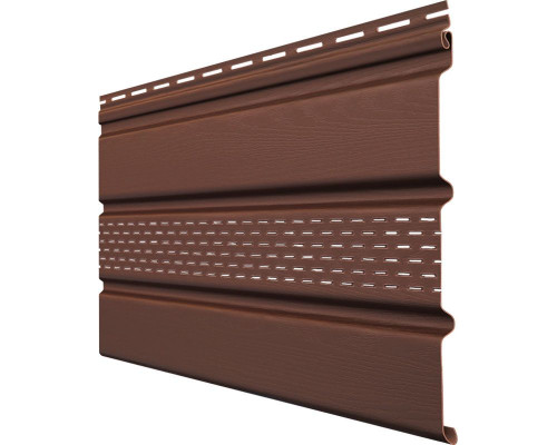 Виниловый софит Grand Line Classic Standart частично перфорированный шоколадный