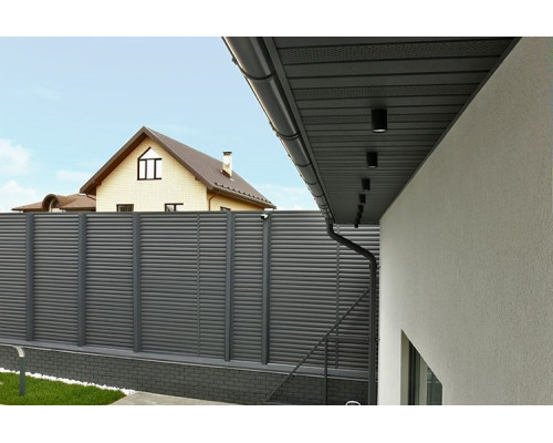 Виниловый софит Grand Line Premium Acryl частично перфорированный графит