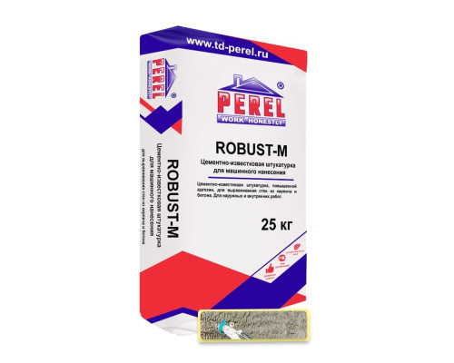 Цементно-известковая штукатурка PEREL Robust-M 25 кг