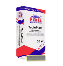Облегченная гипсовая штукатурка с перлитом Perel TeploPlast Серая 30 кг