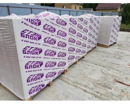 Газобетонные перегородочные блоки Стэнблок 600х75х250, D600