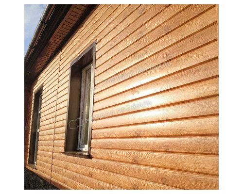 Сайдинг Lбрус 264*240мм 0.5мм Ecosteel теxture Корея Золотой дуб Металл Профиль