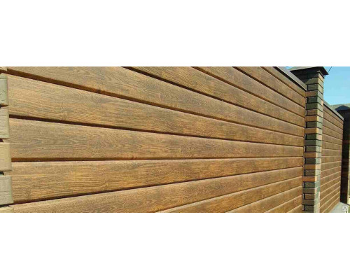 Сайдинг Lбрус 264*240мм 0.5мм Ecosteel теxture Корея Кедр Металл Профиль