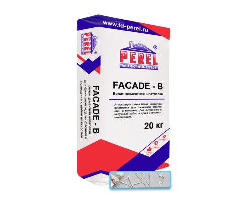 Цементная шпатлевка PEREL Facade-b 20 кг