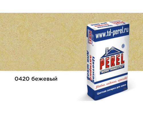 Цветная декоративная затирочная смесь Perel RL бежевая Зима