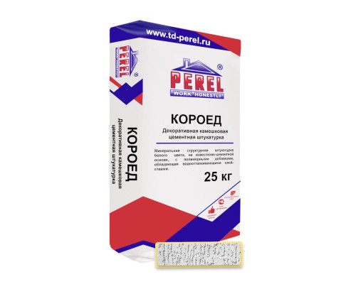 Минеральная декоративная штукатурка Perel Cemento Короед 25 кг
