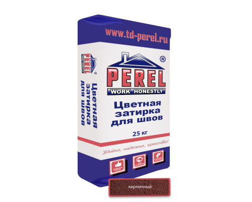 Цветная декоративная затирочная смесь Perel RL кирпичная Зима