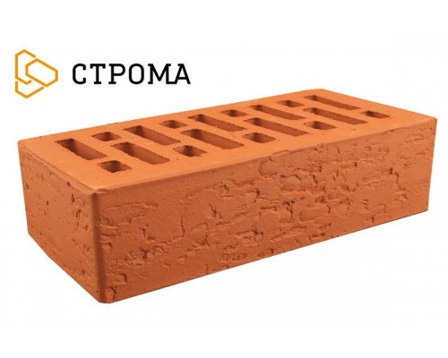 Облицовочный кирпич Строма одинарный 1 НФ Красный кора дуба