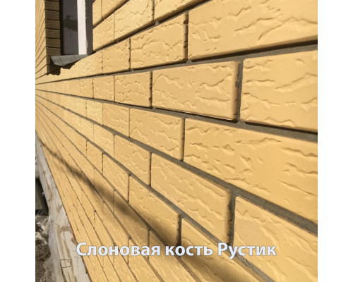 Облицовочный кирпич Tereх одинарный 1 НФ Слоновая кость рустик, М175