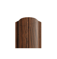 Штакетник металлический МП ELLIPSE-O 19х126 (ECOSTEEL-01-МореныйДуб-0.5)