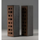 Кирпич облицовочный пустотелый клинкер глянцевый Обсидиан Черный "Рейкьявик" гладкий 250*85*65мм стенка стандартная М300кг/см2 ЛСР